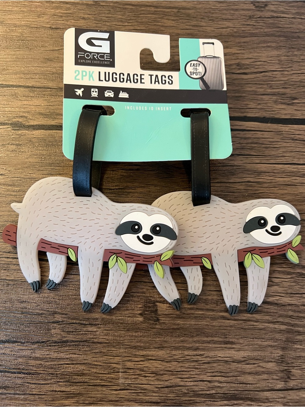 2-Pack Sloth Luggage Tags